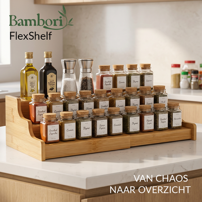 Bambori FlexShelf | Creëer rust in je keuken in één oogopslag