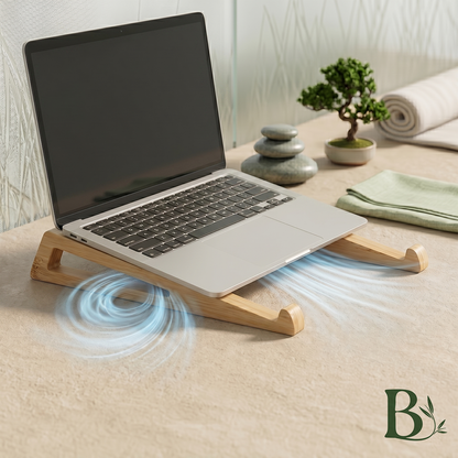Bambori Lifto | bamboe laptopstand voor meer comfort en focus